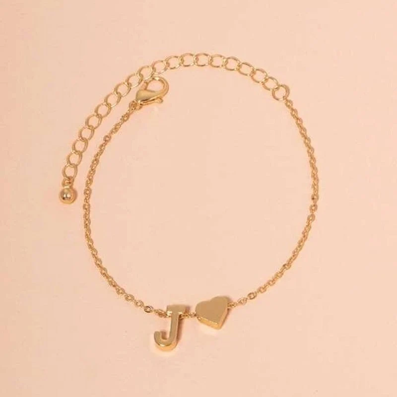 Armband Initiale Coeur
