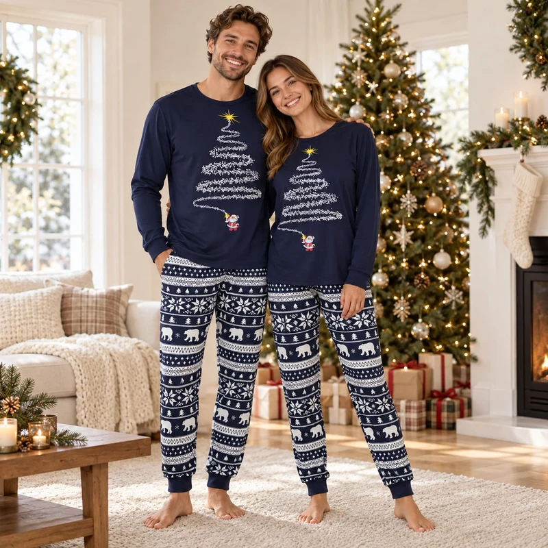 Matching Pyjama Noel Couple