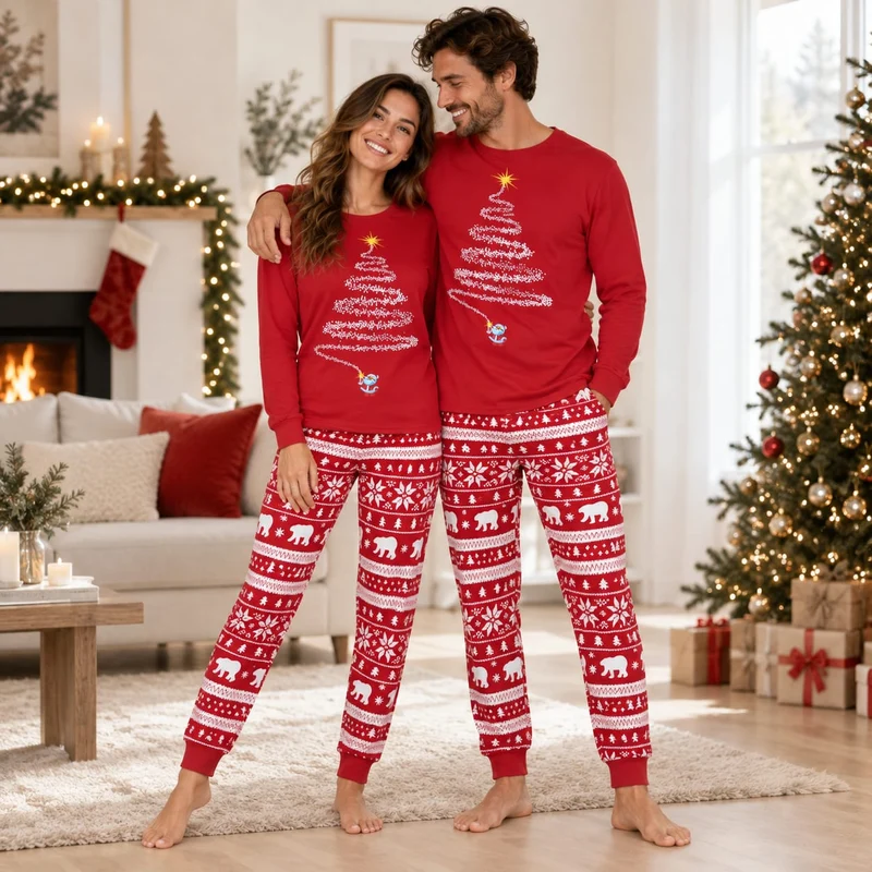 Matching Pyjama Noel Couple