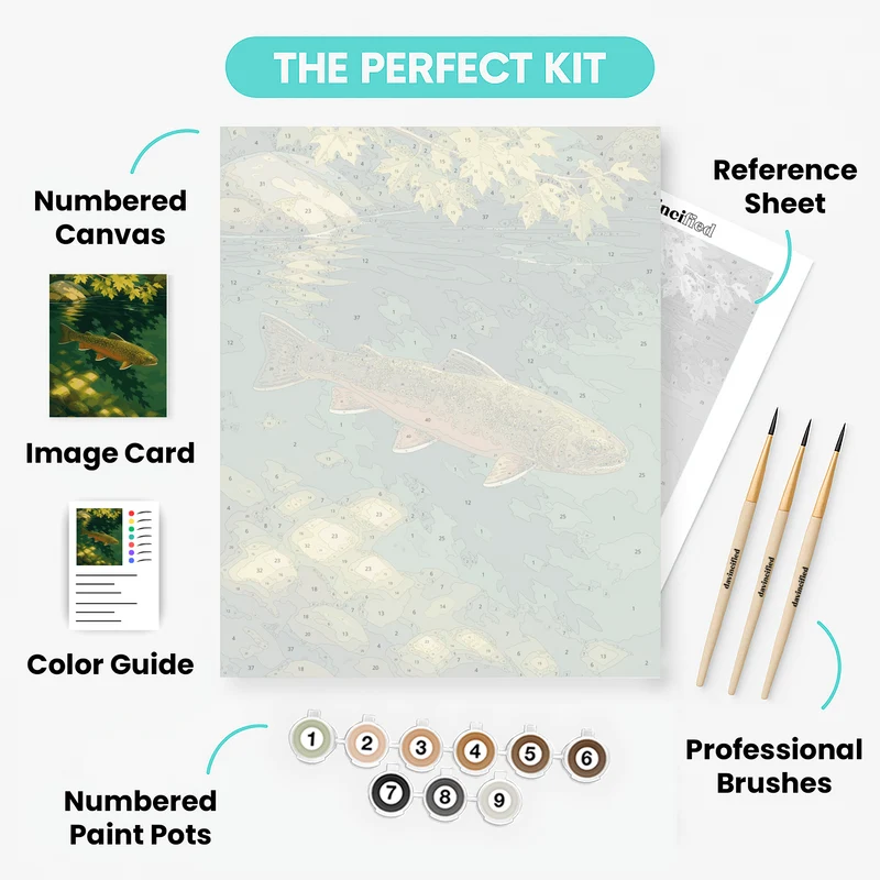Brook Trout's Emerald Pool - Paint by Numbers Kit