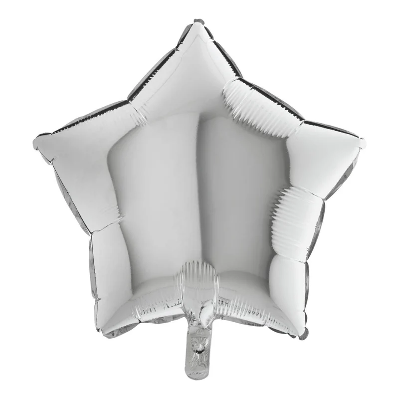 Stern-Folienballon Silber