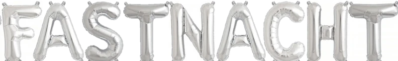 Ballonschriftzug "FASTNACHT" Silber