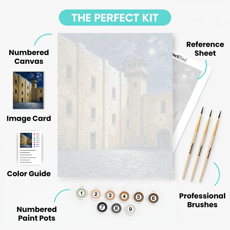 Fremantle Prison Moonlight - Paint by Numbers Kit
