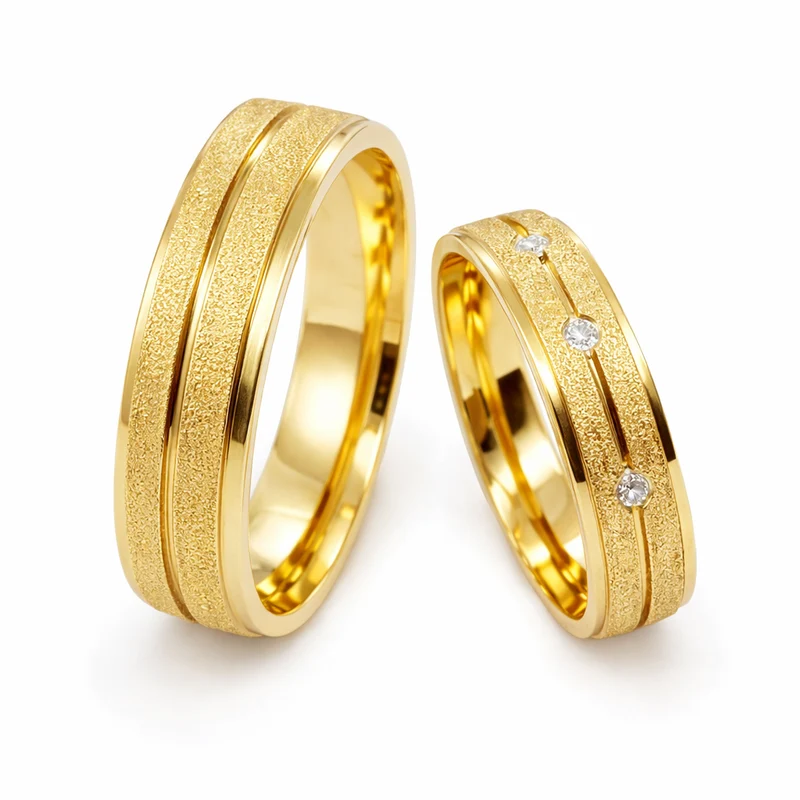 Couple Wedding Rings Gold