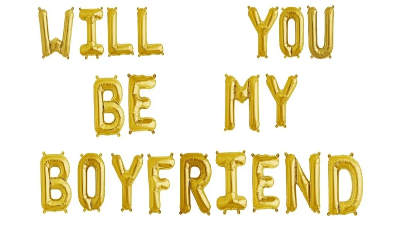 Ballonschriftzug "Will you be my boyfriend"