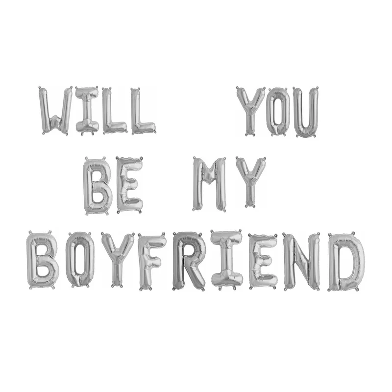 Ballonschriftzug "Will you be my boyfriend"
