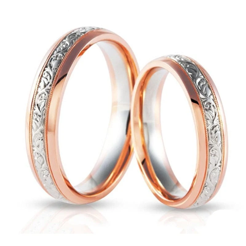 Trauring Frau Roségold Silber