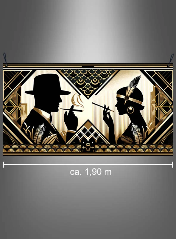 20er Jahre Party 100x190cm Wanddeko waschbar