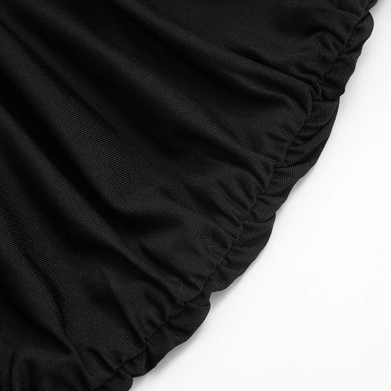 Mesh ruched short sleeve zip-up romper