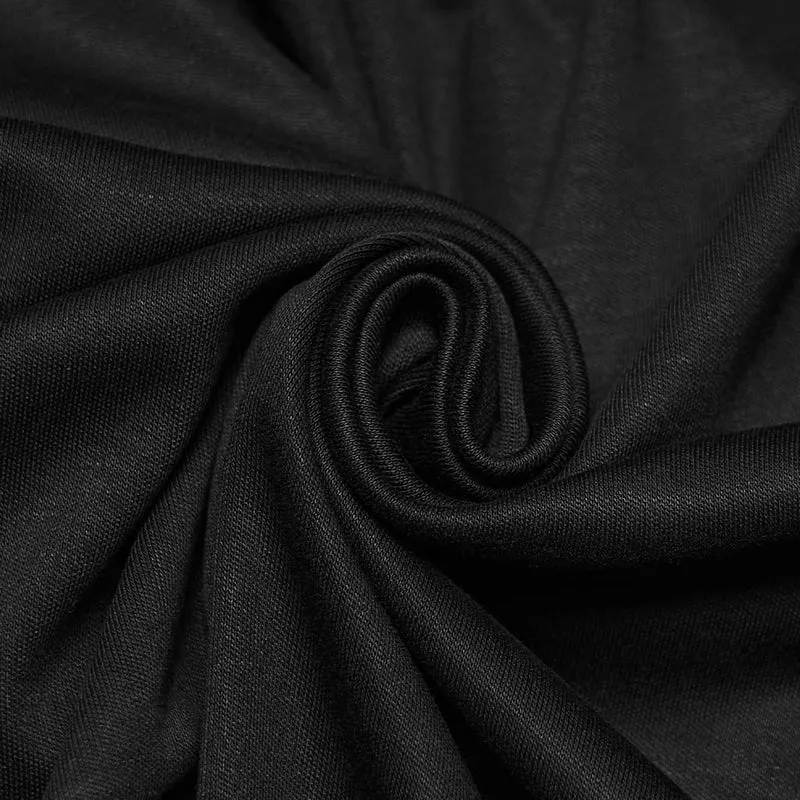 Herren-Punkhemd mit asymmetrischen Schnallenriemen und Print