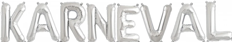 Ballonschriftzug "KARNEVAL" Silber