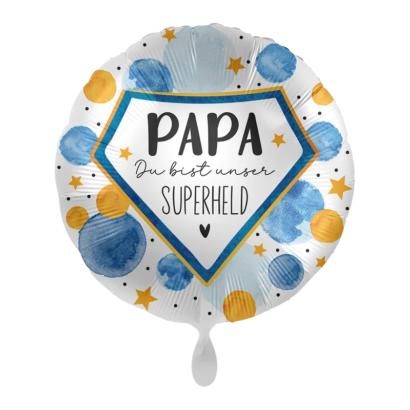 Folienballon "Papa Du bist unser Superheld"