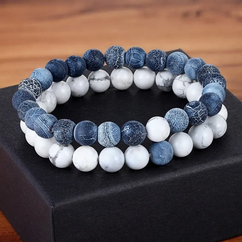 Blaues Und Weißes Armband