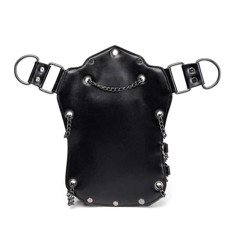 Unisex Punk Nietenbesetzte Teufelsaugen-Kettentasche