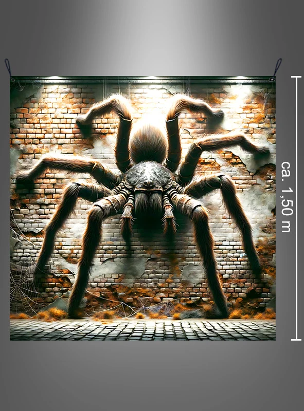 Riesenspinne Fotowand 150x150cm Deko waschbar