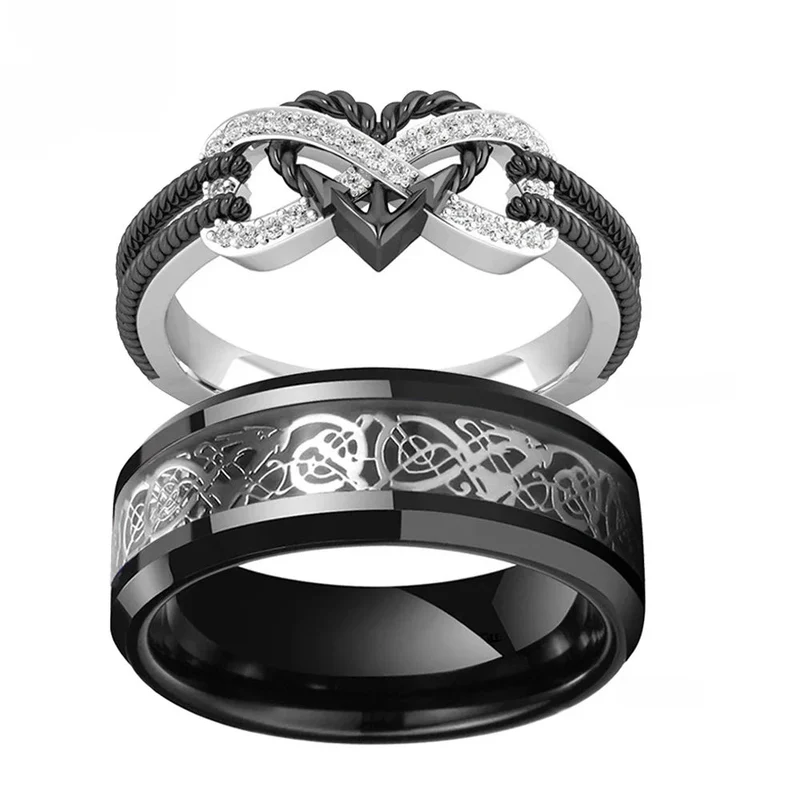 Gothic Promise Rings For Couples