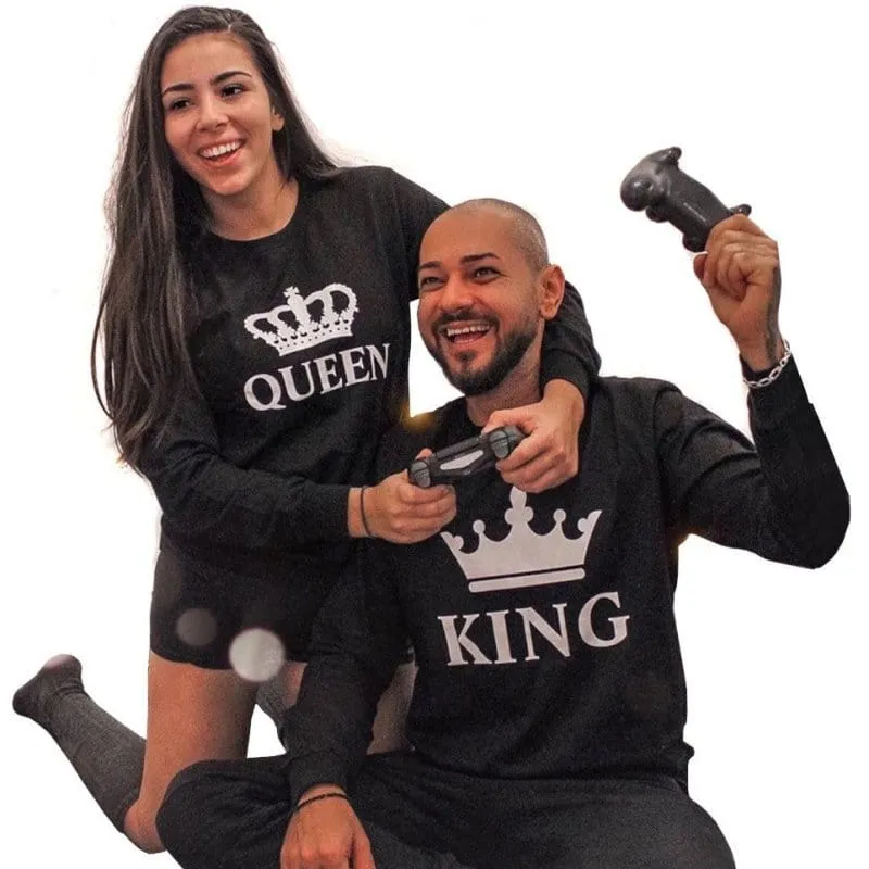 Pullover Paar King Und Queen