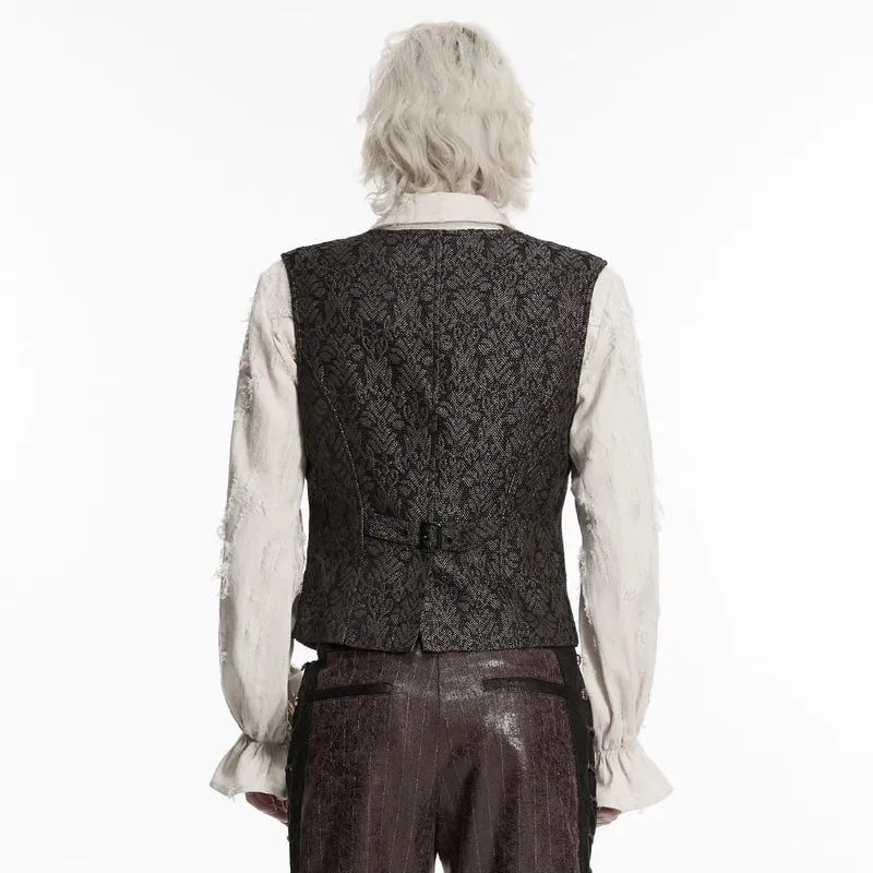 Gothic-Retro-Jacquard-Weste für Herren