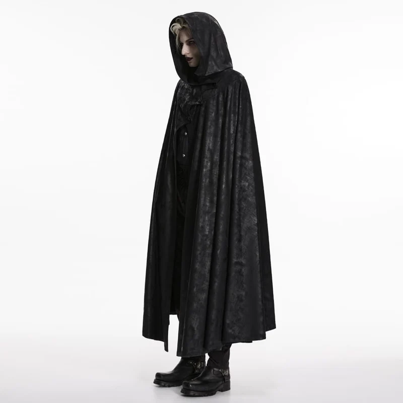 Gothic-Umhang mit Fledermausflügeln und Kapuze für Herren