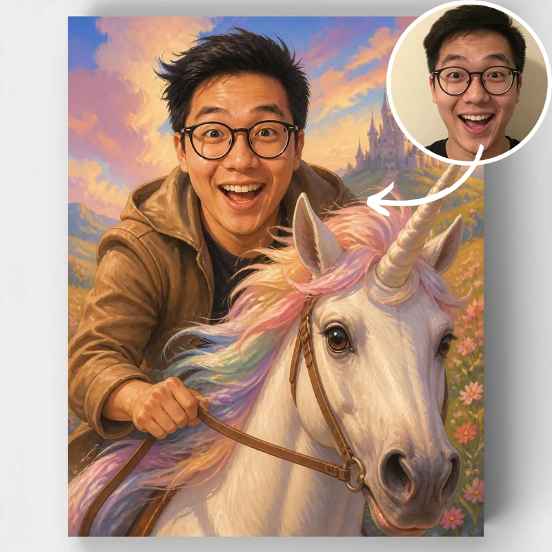 Unicorn Rider Quest - Custom Paint by Numbers Kit