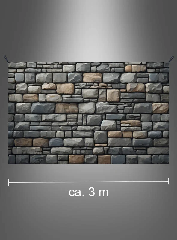 Steinwand bedruckter Hintergrund 190x300cm waschbar