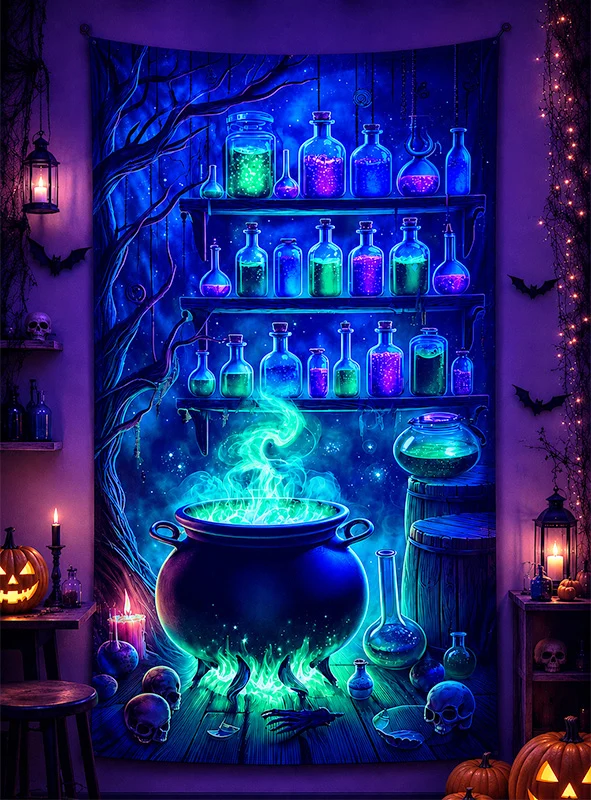 UV Hexenkessel Wandbild 100x185cm waschbar