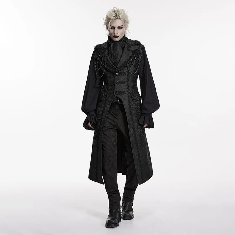 Gothic-Krawatte mit Aufkleber für Herren