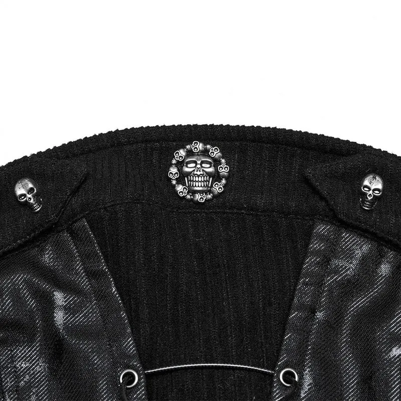 Überbrustkorsett mit Punk-Schnallenriemen und Schnürung für Damen