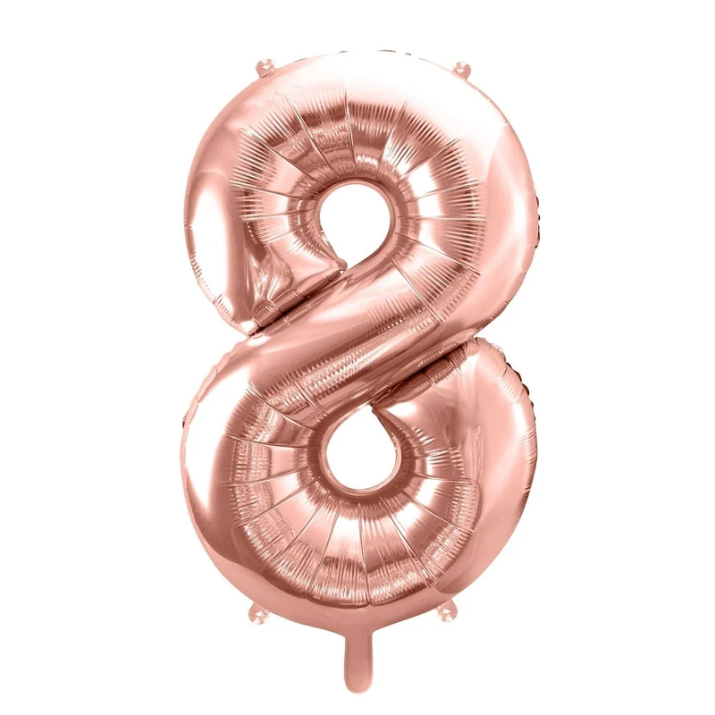 Heliumballon-Geschenk 18. Geburtstag Set Deluxe Roségold