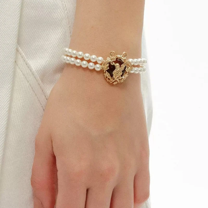Grunge-Engel-Perlenarmband für Damen