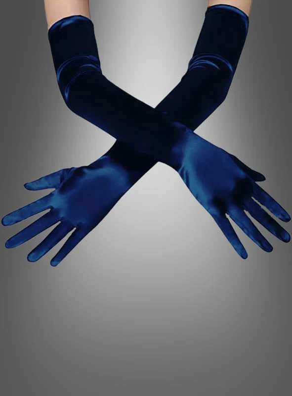 Satin Handschuhe lang versch. Farben