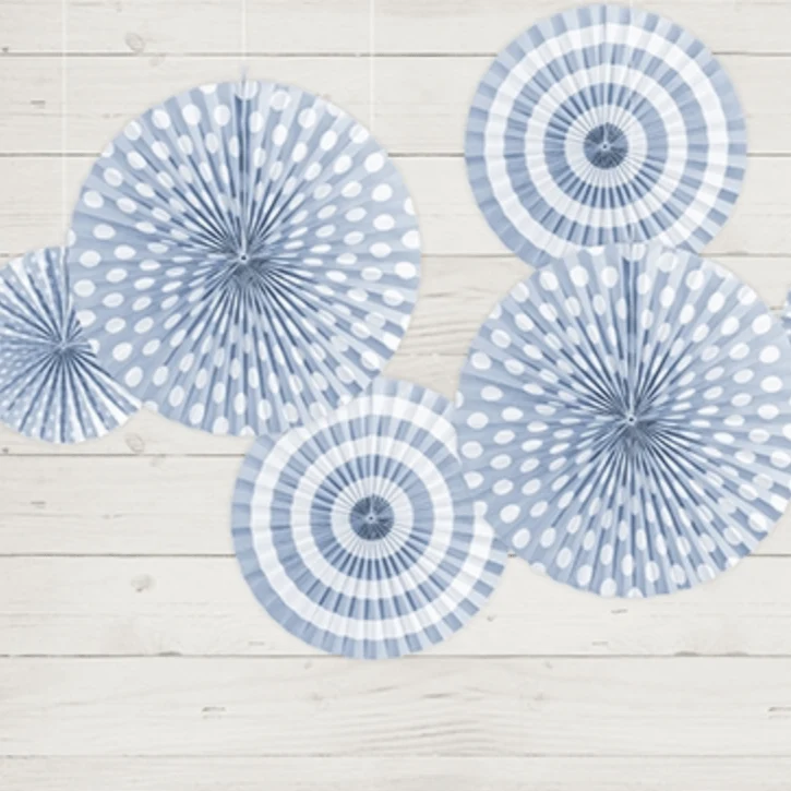 Papier-Fächer-Set (3 Stück) Hellblau