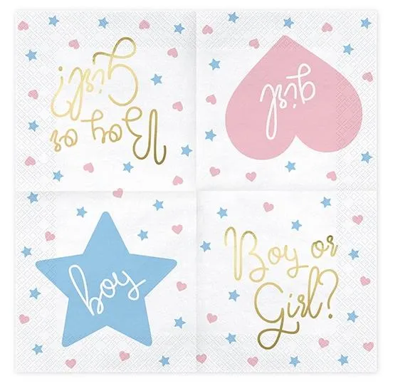 Servietten "Boy Or Girl" 20 Stk.