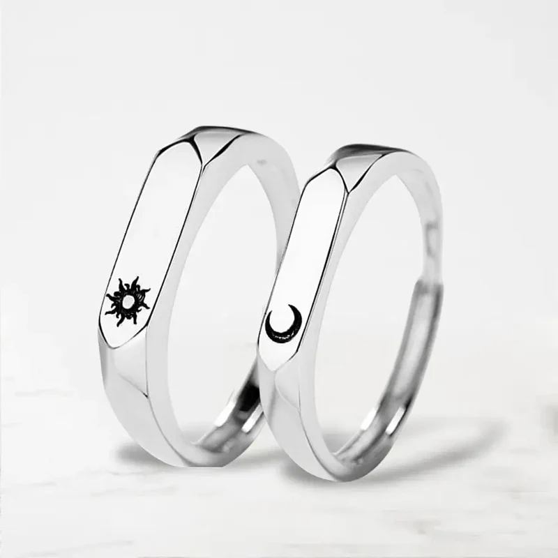 Bague Couple Lune Et Soleil