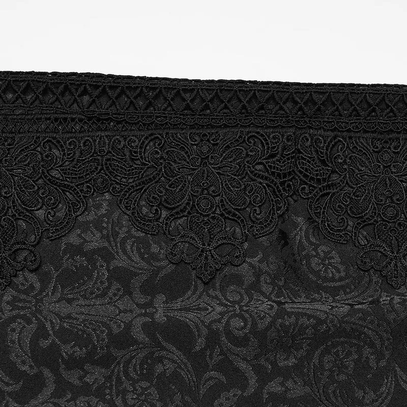 Gothic-Hose für Herren mit floralem Jacquard-Print