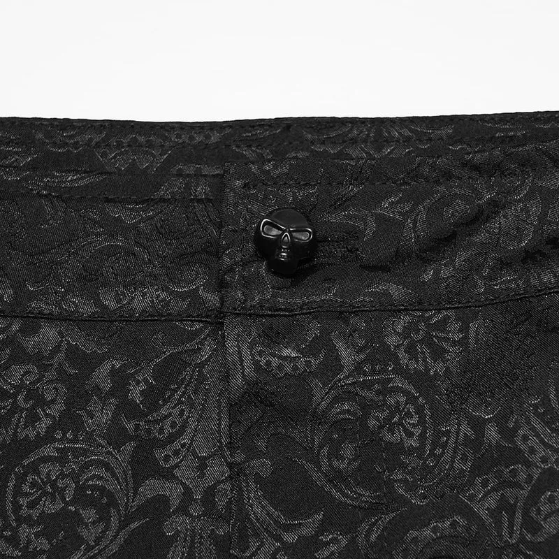 Gothic-Hose für Herren mit floralem Jacquard-Print