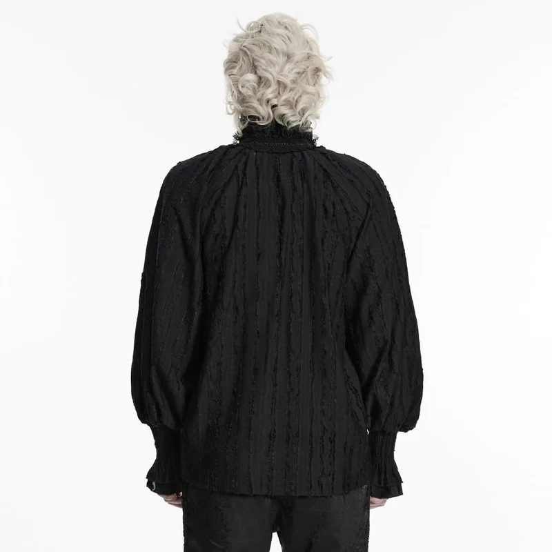 Gothic-Pullover für Herren mit Schleife und Rüschen