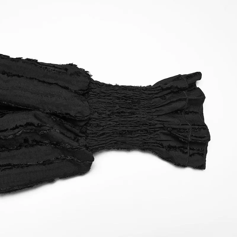 Gothic-Pullover für Herren mit Schleife und Rüschen