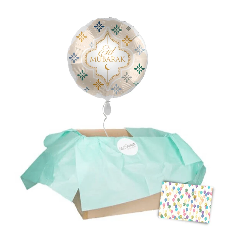 Heliumballon-Geschenk "Eid Mubarak" Elegant