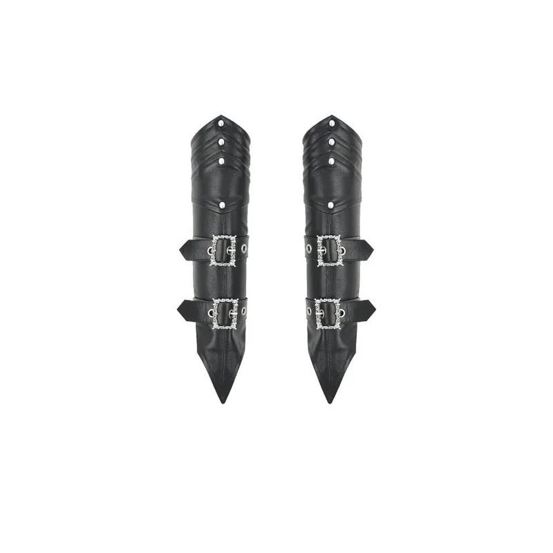 Punk-Armstulpen für Damen mit Nieten und Schnallen