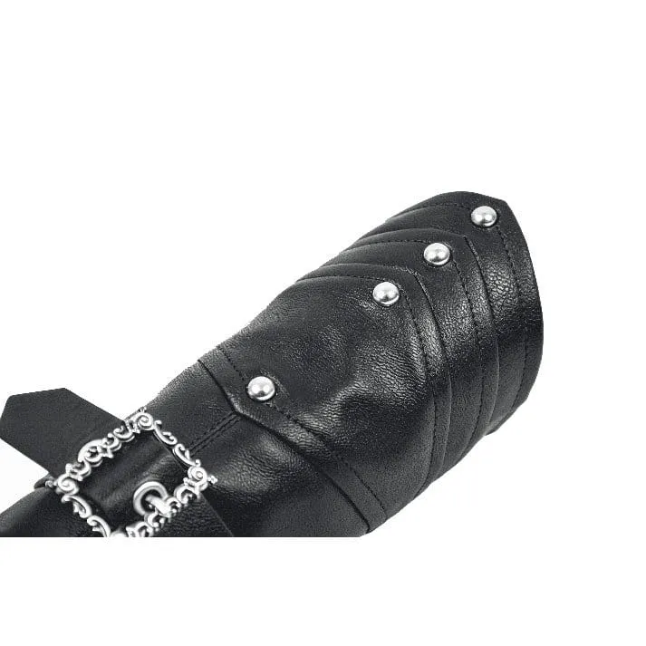 Punk-Armstulpen für Damen mit Nieten und Schnallen