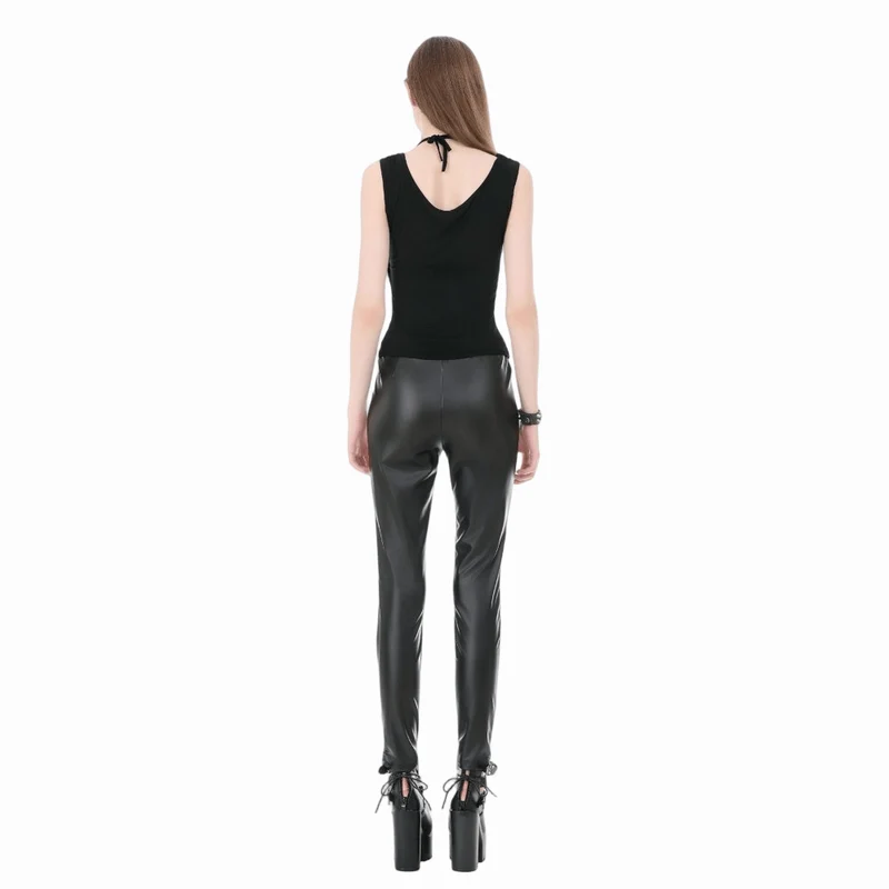 Gothic-Tanktop für Damen mit Spinnen-Ausschnitt und Neckholder