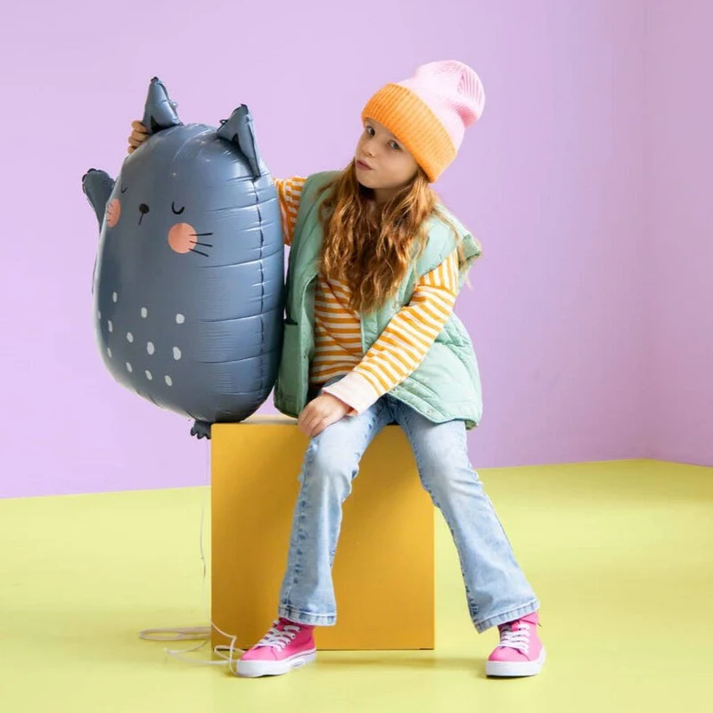 Tierballon XL Kater Grau