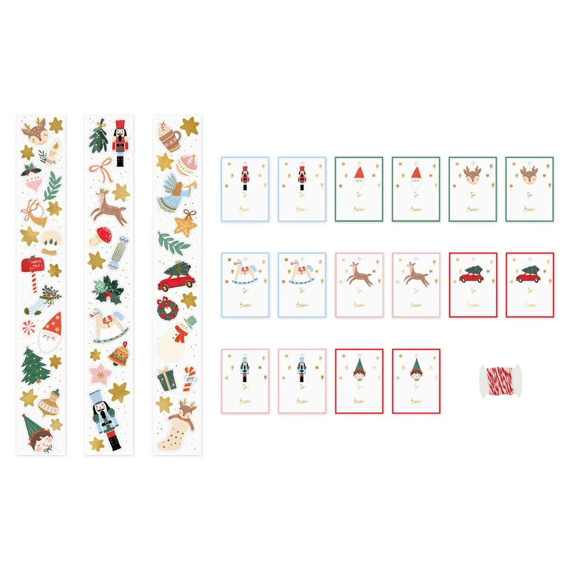 Sticker zur Geschenkverzierung und -beschriftung