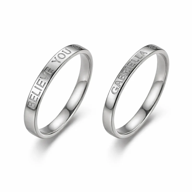 Couple Rings With Engraving