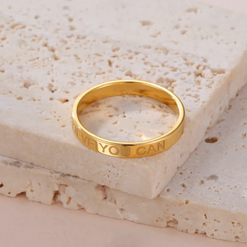 Couple Name Ring Gold