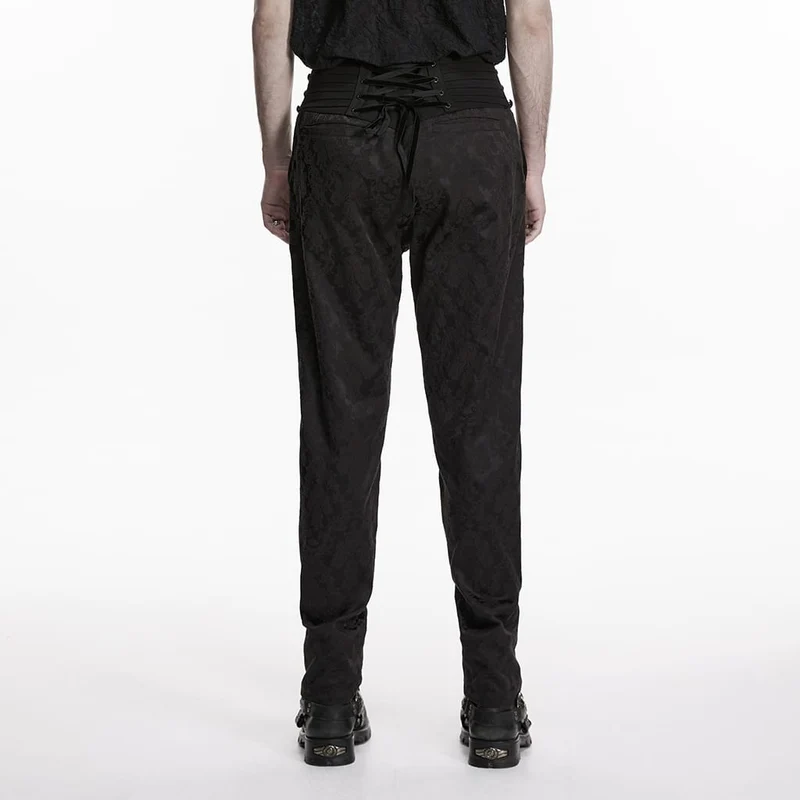Gothic-bestickte Faltenhose für Herren