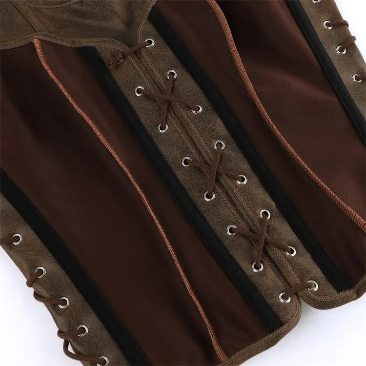 Gothic-Retro-Schnürkorsett für Damen mit Überbrustumfang