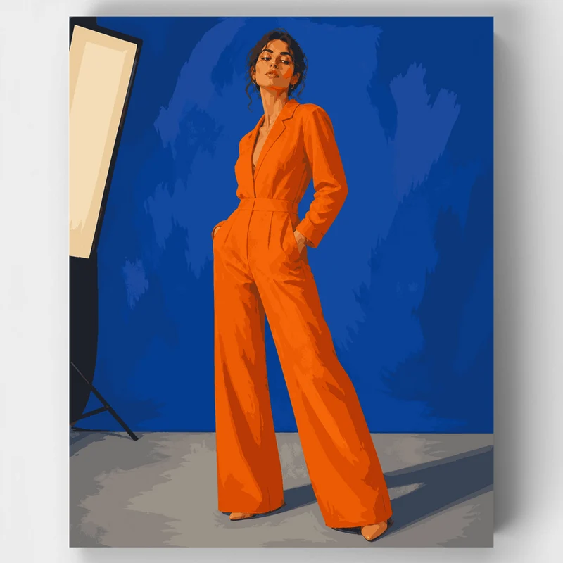 Tangerine Studio Pose - Paint by Numbers Kit