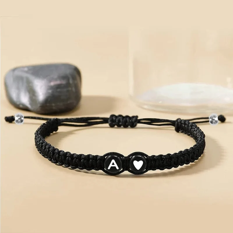 Armband Kordel Buchstabe Perle